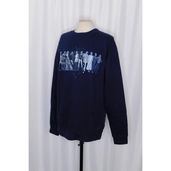 TAYLOR SWIFT Midnights Eras Navy Blue Crewneck Sweatshirt Pullover Concert Music - Picture 4 of 9